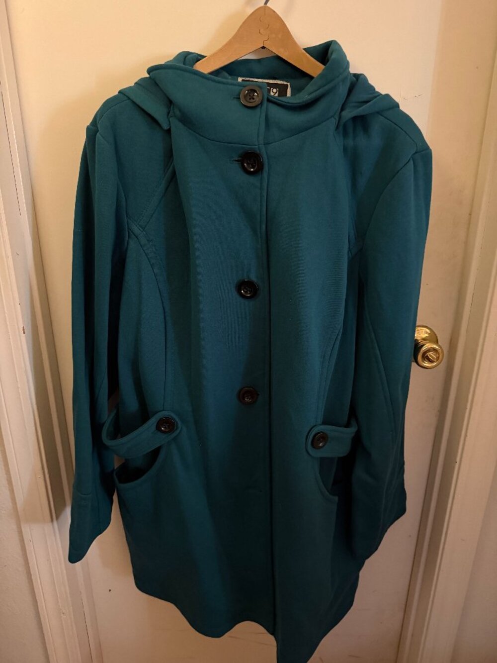 Apt. 9 Teal Mid-Length Coat W 3X